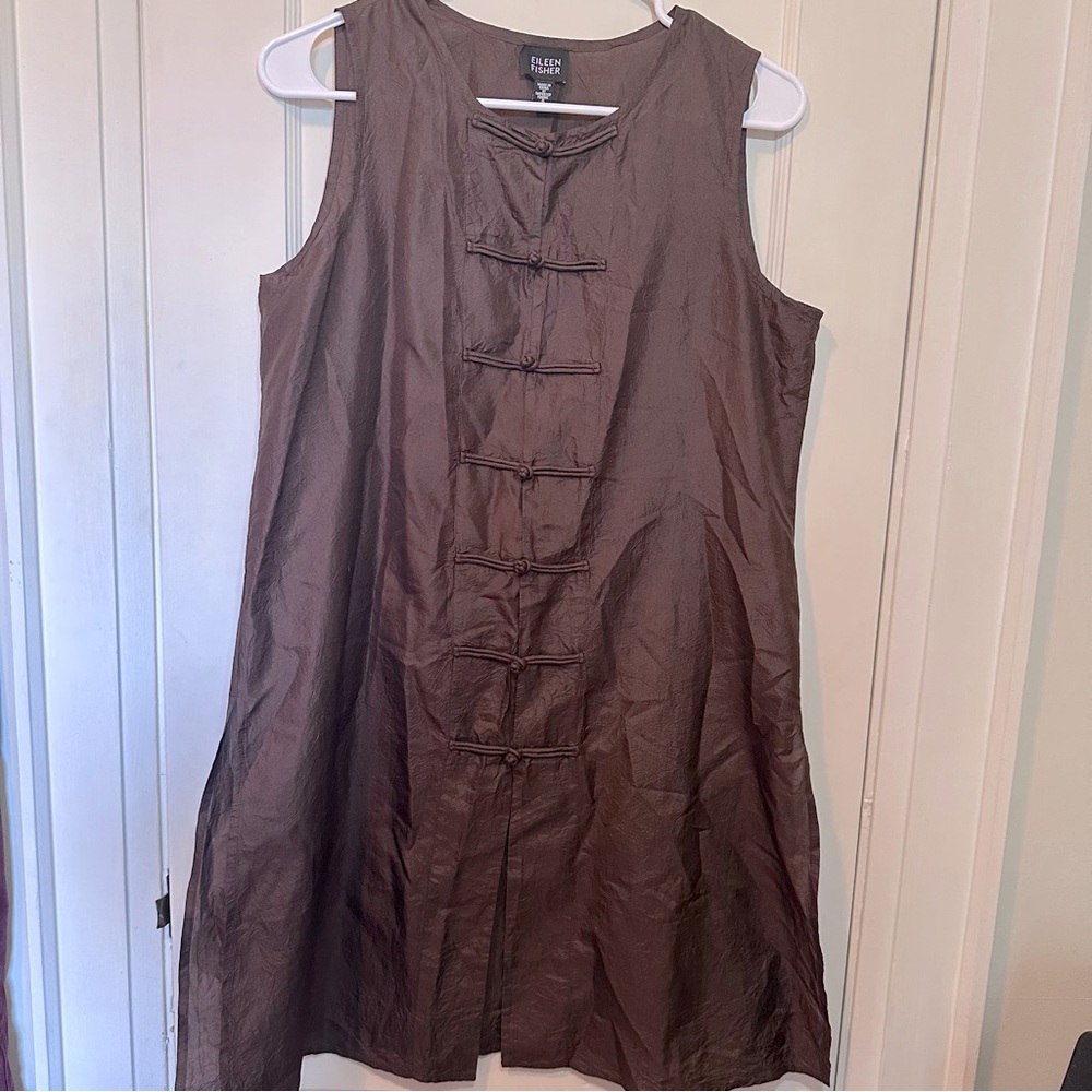 Eileen Fisher Brown Sleeveless Blouse